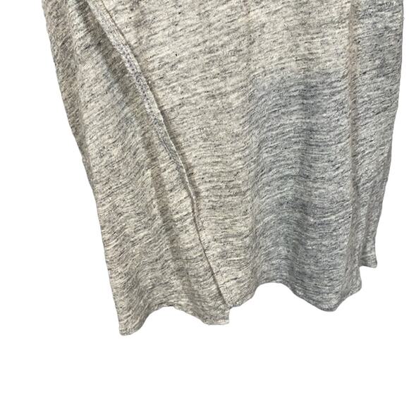 Chaser Gray Sleeveless Dropped Back Faux Wrap Style V-Neck Tank Top Women SZ M - Picture 4 of 10
